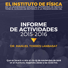Manuel Torres presenta su informe 2015-2016