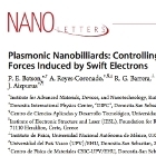 Control del movimiento de nanopartículas utilizando fuerzas inducidas por un haz de electrones